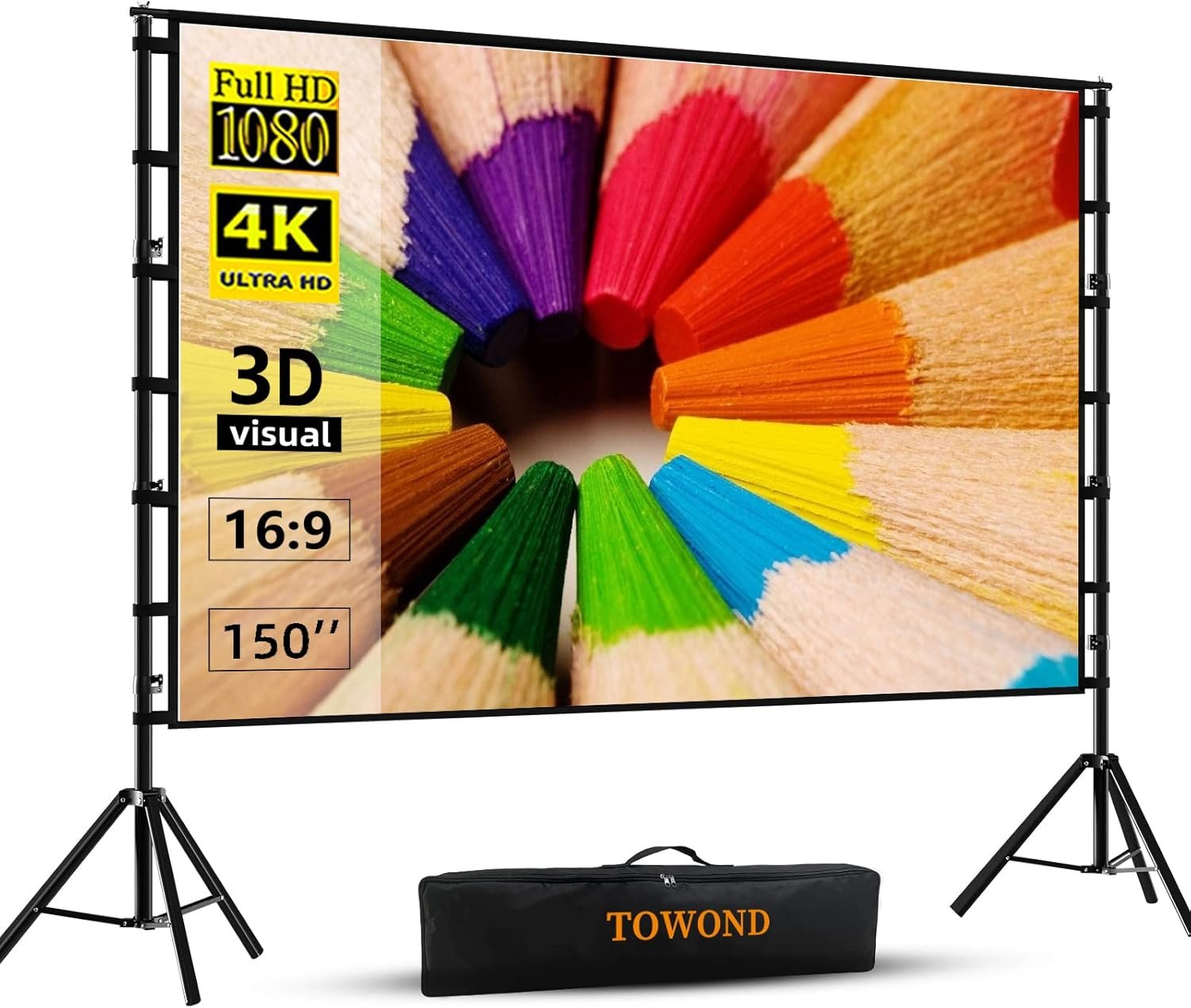 TOWOND 150 inch Projector Screen